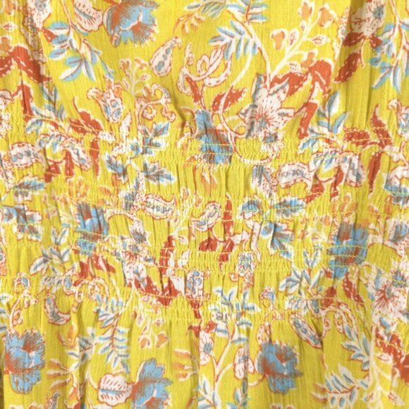 NWT Sam Edelman Nyra Cotton Flutter-Sleeve Top Blouse Peplum Waist Floral MEDIUM - Picture 9 of 13